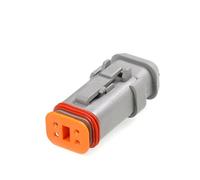 JUANZD 2/3/4/6/8/12 Pin Grey Connector Waterproof High Back Cover Socket For Vehicle 22-16AWG DT06-2S-E008(4p female,20 sets)
