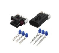 JUANZD 2/5/10/20/Sets 3 Pin Black Auto Connector Sensor Male Female Waterproof Plug 12129615 12110293(3p female male,20 sets)