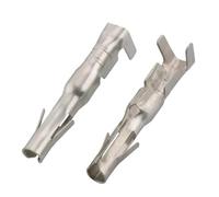 JUANZD 20/50/100/200Pcs 2.3mm Automotive Brass Electrical Wiring Terminal Tin Plated Male Female Plug Round Pin DJ212A-2.3A DJ222A-2.3A(Female,100 pcs)