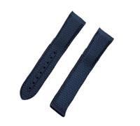 JUANZD 20mm 22mm Black Blue Orange Red Fabric Nylon Rubber Watch Band Buckle Watchbands Compatible With Omega Strap Seamaster Ocean Tools(1,WITH BLK BUCKLE_20MM)