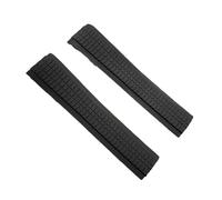 JUANZD 21mm Black Brown Blue Orange Green Silicone Rubber Watch Strap Compatible With Patek Aquanaut Philippe Compatible With 5167R Strap(Black strap)