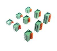 JUANZD 5/10Pcs 2.54mm Pitch KF141V KF141R Push-in Spring Screwless Terminal Block Straight/Bent Foot 2/3/4/5/6/7/8/9/10P PCB Connector(KF141V,10PCS_3P)