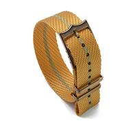 JUANZD Adjustable Single Pass Woven Nylon Striped Watch Band Silver/Copper Buckle Compatible With Tudor Black Bay Nato Strap 20mm 22mm(Copper Buckle No.3,22mm)