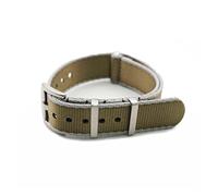 JUANZD Compatible with Nylon Nato Strap 20mm 22mm Stripe Watchband Replacement Watch Band Wristband Accessories Compatible With Brand Nato Watch Strap(Khaki Grey Edge,20mm)