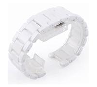 JUANZD Concave Ceramic Strap 20 * 11 18 * 10 16 * 9mm Watch Band Bracelet Compatible With Gucci Omega GC Guess Dior Pasha(White,16mm-9mm)