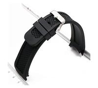 JUANZD Silicone Strap Male 24mm Curved Interface Pin Buckle Watch Accessories Compatible With IWC Series Sports Waterproof Rubber Strap Men Watch