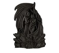 JUAPL Satan The Devil Lilith Double Statue, Supernatural Lucifer Demon Statue, Leviathan Satan Mystical Ornament, Altar Craft, Creative Desktop Decorations. (Black)