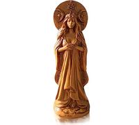 JUAPL Selene Moon Goddess, Luna Norse Goddess, Pagan & Wicca Statue, Moon Witch Tabletop Ornament (Gold)