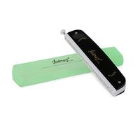 JUAREZ 24 Holes JRH24CHBK Harmonica Brass Reed Plate Aluminum Cover Chromatic Tower Mouth Organ With case Black