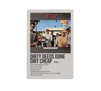 juaseehke AC DC Dirty Deeds Done Dirt Cheap Posters Room Decorative Canvas Posters Aesthetic Poster Print Wall Art Decor Posters 12x18inch(30x45cm) Unframe-style