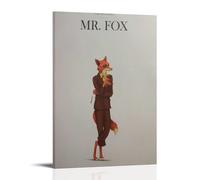 JUAWEYQOEA Fantastic Mr. Fox Poster Canvas Decor Wall Art Prints Posters Vintage Art Esthetic Decoration for Rooms 08x12inch(20x30cm) Frame-style