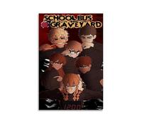 JUAWEYQOEA School Bus Graveyard Poster Canvas Decor Wall Art Prints Posters Vintage Art Esthetic Decoration for Rooms 12x18inch(30x45cm) Unframe-style