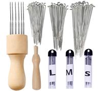 JUAYING 95 Pcs Felting Needles Kit, Needle Felting Starter Kit with 3 Sizes Felt Needles Wool Felt Tools Kit for Handicraft