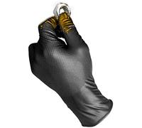 Juba 'Grippaz' Disposable Nitrile Powder-Free Coated Gloves, Black, Size 7