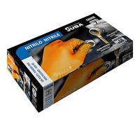 Juba 'Grippaz' Disposable Nitrile Powder-Free Coating, Orange, Size 8