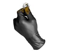 Juba 'Grippaz' Disposable Nitrile Powder-Free Gloves, Black, Size 10