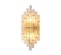 JUBANGLIAN Crystal Wall Sconce Lighting, E14 2 Lights Modern Golden Metal Wall Light with Clear Crystal Living Room Elegant Wall Lamp Fixtures for Bedroom Hallwa