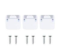 Jubaopen 3PCS Door Switch Push to Break Cupboard Door Switch Cabinet Lamp Switch Cabinet Light Auto Control for Furniture Cupboard 2A 12V- 250V with 6 Screws(White)