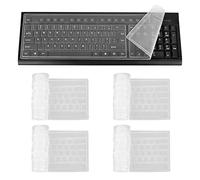 Jubaopen 4PCS Computer Keyboard Cover, Silicone Film Computer Keyboard Protector for Desktop Computer with Standard Size Keyboard