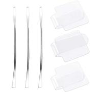 Jubaopen Makeup Palette, 3 Pcs Clear Mixing Palette Makeup Blending Palette Foundation Mixing Tray with Spatula Tool for Eye Shadow Eyelash Lipsticks Nail Art