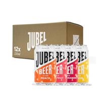 JUBEL Mixed Case (3 Peach, 3 Blood Orange, 3 Grapefruit, 3 Lemon) - Award Winning Gluten Free Beer - Vegan, Low Calorie & Low Sugar | Dangerously Refreshing Fruit Lager | 4% ABV