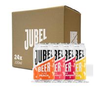 JUBEL Mixed Case (6 Peach, 6 Blood Orange, 6 Grapefruit, 6 Lemon) - Award Winning Gluten Free Beer - Vegan, Low Calorie & Low Sugar | Dangerously Refreshing Fruit Lager | 4% ABV
