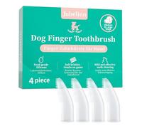 Jubelinn 4X Pet Finger Toothbrush - Soft Silicone Toothbrush specifically for Medium and Large Dogs - Plaque Removal - Freshens Breath - Prevents Tartar - Dog Teeth Cleaning - Dental Care & Hygiene