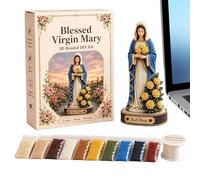 Jubepk 3D Beaded Statue DIY Kit - Artistic Construct, Religious Assemblage for Home Decor, Ornate Sculpture with Intricate Components, Decorative Accessory, Faithful Project for Living Room, Bedroo