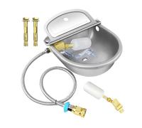 Jubepk Automatic Livestock Water Bowls, Automatic Animal Water Bowl | Stainless Steel Cattle Feeder Bowls | Intelligent Floating Valve Design Cattle Drinking
