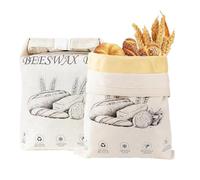 Jubepk Beeswax Bread Bag - Reusable Easy Cleaning Food Keeper, 1 Piece Sustainable Storage Solution, Practical Organization Accessory for Bakers, Hobbyists and Kitchen Use, Bread and Fruit Preserva