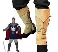 Jubepk Boot Covers Renaissance | Adjustable Knight Boots Cover,Halloween Accessories for Party Festival Cosplay Stage Performance Renaissance School Bonfire Photo