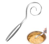 Jubepk Bread Dough Whisk, Danish Dough Mixer, Stainless Steel Manual, Effortless Bread, Pizza Mixing, Ergonomic Wooden Handle, for Baking Preparations
