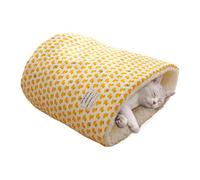 Jubepk Cat Sleeping Bag Bed | Winter Cat Nest | Round Barrel-shaped Cat Bed | Soft Warm Pet Sack | Small Animal Deep Sleep Nest,Soft Pet Sack For Outdoor Kitten Round Bucket Shape Deep Sleep Pet Cave