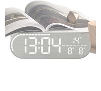 Jubepk Digital Wall Clock, Decorative Silent Clock, with LED Display 12 Inches with Easy-to-Read Numbers, Silent Mechanism Frame, Bedroom, Office, Classroom, Garage, Gym, COC