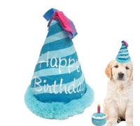 Jubepk Dog Birthday Plush Toy | Cute Hat Cake Plush Toy - Boy Girl Dog Birthday, Washable Pup Cake Puppy Cupcake Plush Chew Toy, Dog Birthday Party Supplies For Boys & Girls