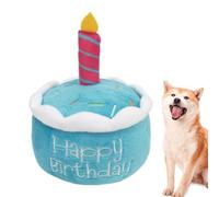Jubepk Dog Birthday Toys, Cute Hat Cake Plush Toy, Boy Girl Dog Birthday, Washable Pup Cake Puppy Cupcake Plush Chew Toy, Dog Birthday Party Supplies For Boys & Girls