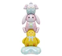 Jubepk Easter Balloons | Cute Self Sting Aluminum Foil Balloons - Rabbit Easter Decoration for Indoor, Outdoor, Home, Garden, Patio, Porch, Lawn, Park