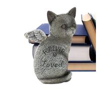 Jubepk Engraved Memorial Stone, Decorative Grave Marker Statue, 8 Inch with Paw Print, Handcrafted Resin Keepsake, Remembrance Decor with Classic Style, Shelf Accent for Indoor Spaces