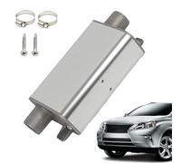 Jubepk Exhaust Muffler Silencer, Stainless Steel Heater Pipe, Aluminum Alloy Noise Reducer, Auto Vent Accessory for Trucks, Van, Parking Heaters, Car Exhausts, Repair, Garages, 17/8/5 Inches