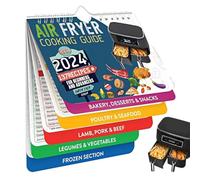 Jubepk Fridge Magnetic Cooking Guide,Cooking Booklet Air Fryer Time Chart Magnetic - Beginners Kitchen Cookbook Display Cooking Times and Temperatures for Meats, Seafood