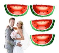 Jubepk Fruit Balloons,Fruit Shaped Balloons,4 Fruit Shaped Foil Balloons | Summer Tropical Strawberry Watermelon Jumbo, Photo Props for Birthday Wedding Gender Reveal