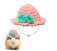 Jubepk Hamster Pet Hats, Knitted Hats for Small Animals - Cute Pet Head Knit Hamster Hat,Colorful Animal Clothes with Accessories