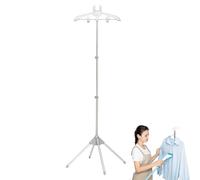 Jubepk Handheld Coat Rack, Clothes Rack for Steaming Clothes, Rotating Clothes Rack, Floor Standing Hanger, Telescopic Garment Steam Stand for Travel, Home, Hotel