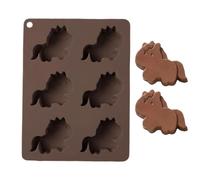 Jubepk Horse Chocolate Mold - 6 Cavity Epoxy Resin Mold Horse Soap | For Soaps Ice Candy Pastry Pastry DIY Jelly Gummies