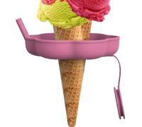 Jubepk Ice Cream Holder for Children - Safe Silicone Sleeves to Prevent Drips, Ice Cream Popsicle Covers with Straw, for Children in Hot Days Summer Desserts Yogurt Travel Home Outdoors