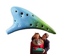 Jubepk Instrument, 12 Holes Ceramic 12 Holes Alto C - Classical Ceramic Instrument Alto C Colorful for Kids, Pointed for