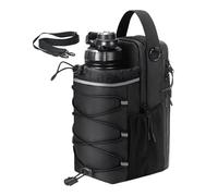 Jubepk Magnetic Water Bottle Holder Bag, Leak-Proof Portable Gym Pouch, 4.33x6.30x10.24 inches Magnetic Fitness Bottles Carrier for Hiking Travel Cycling Outdoor Workout Commuting