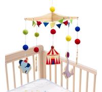 Jubepk Mobile for Crib - Animal Circus Design Interactive Sensory Activity | Musical Crib Mobile,for Living Room Home Travel Car Stroller Decor Photo Prop