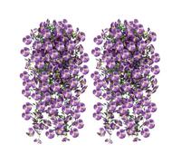 Jubepk Realistic Artificial Outdoor Flowers, 2-Piece Set with Weather-Resistant Design, Perfect for Home Patio Deck Door Wall Gazebo Balcony Front Yard Garden, Spring, Fall, and Year-Round Decoration