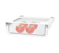 Jubepk Refrigerator Drawer Organizer | Stackable Fridge Storage | Under Shelf Storage Box | Pull-Out Fridge Drawer | Pantry Organization Box, Refrigerator Storage Container, Clear Storage Drawer